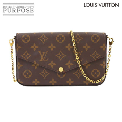Louis Vuitton Monogram Pochette Felicity Chain Wallet Fuchsia