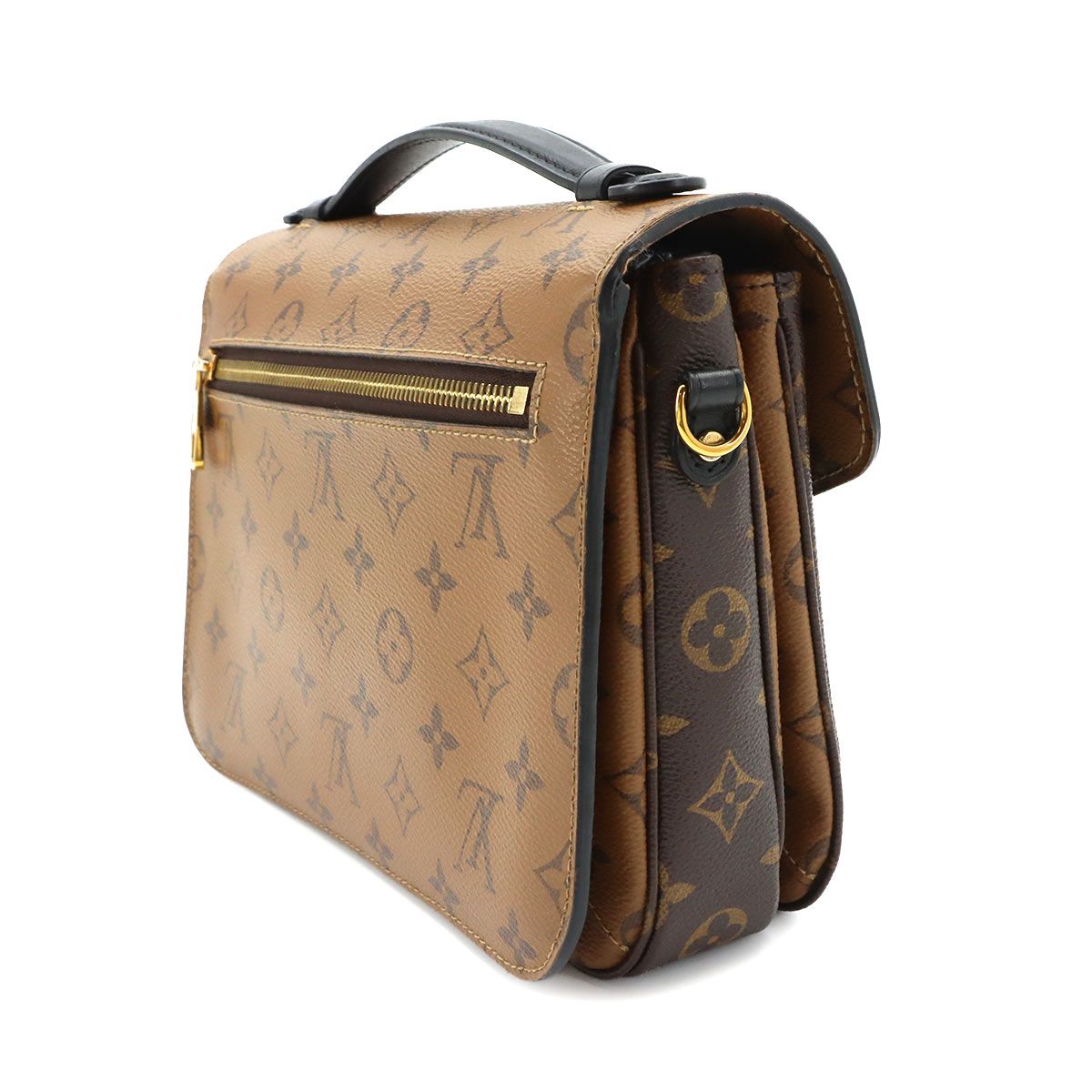 Louis Vuitton Monogram Reverse Pochette Metis MM 2-Way Bag Brown — view 3