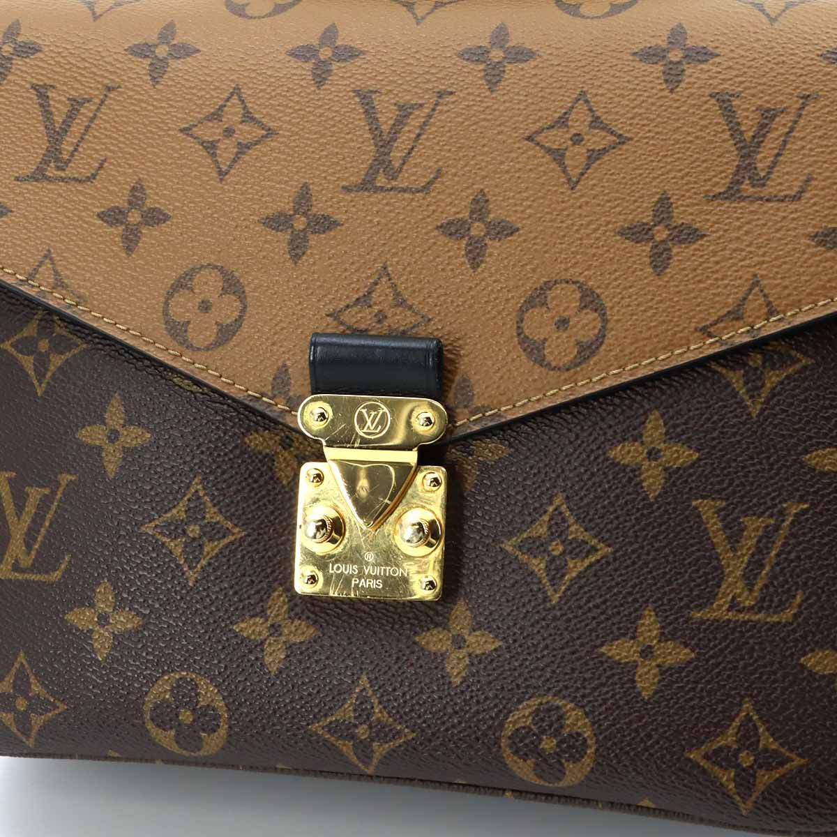Louis Vuitton Monogram Reverse Pochette Metis MM 2-Way Bag Brown — view 8