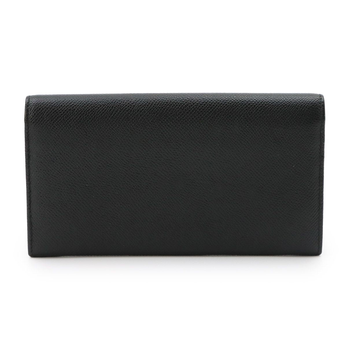 Bvlgari Logo Clip Bifold Wallet Leather Black Silver — view 3