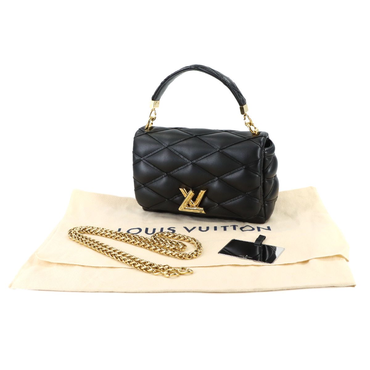 Louis Vuitton Maltage MM 2-Way Hand Chain Shoulder Bag Leather Noir — view 2