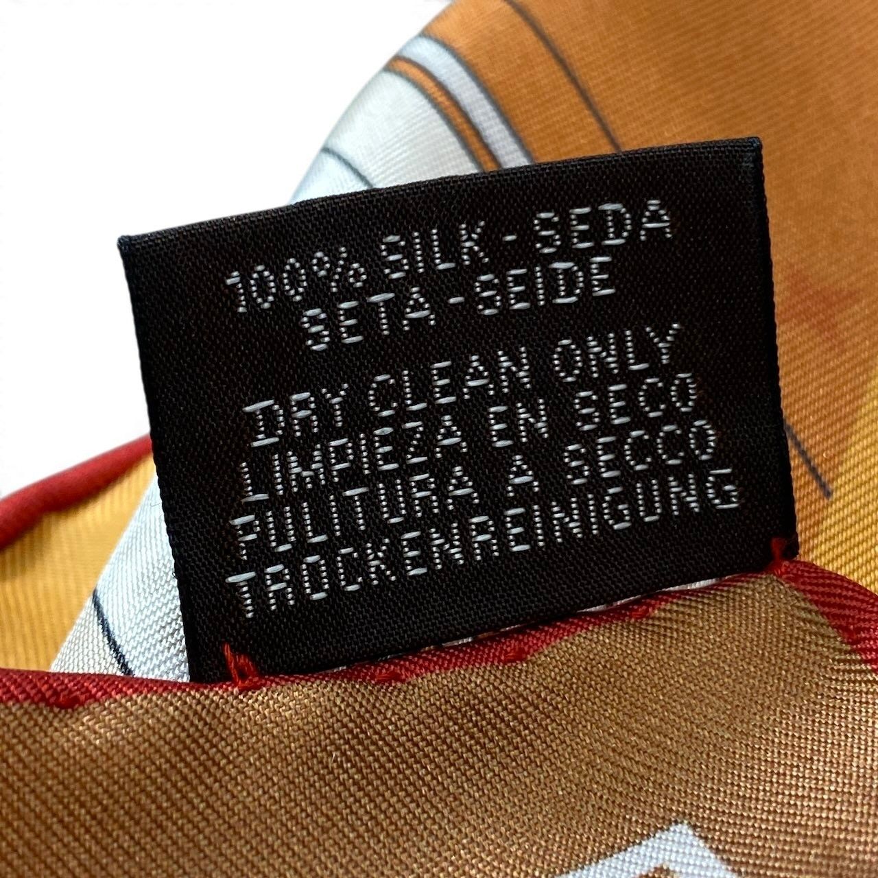 Hermes E8 Carre 90 Double Face Horsewear Orange Silk Scarf — view 9
