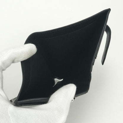 Hermes Bearn Compact Wallet Bifold Mini Epsom Noir Black Silver Veau — view 8