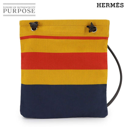 Hermes Sac Aline MM Shoulder Bag Toilet Blanc Swift Cover le Jaune Orange