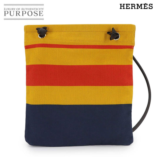 Hermes Sac Aline MM Shoulder Bag Toilet Blanc Swift Cover le Jaune Orange
