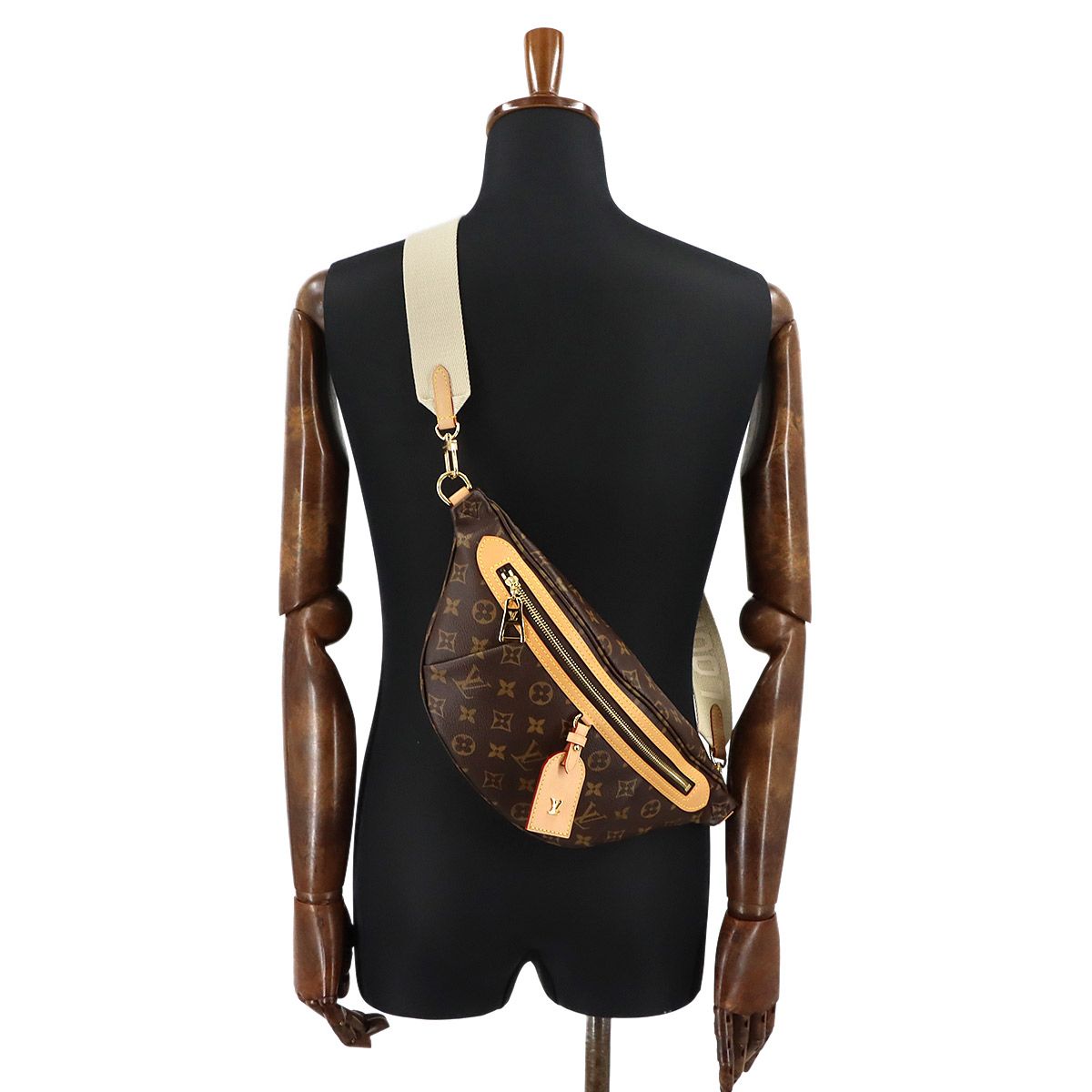 Louis Vuitton Monogram High Rise Belt Bag Brown Gold — view 9
