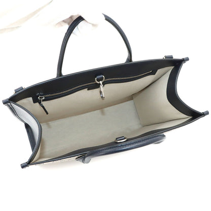 Gucci Interlocking 2-Way Tote Shoulder Bag GG Supreme Leather Navy Beige — view 7