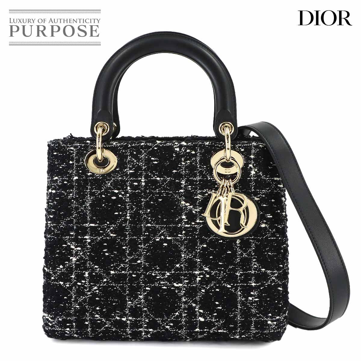 Dior Cannage Lady Delight 2-Way Bag Tweed