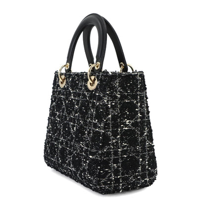 Dior Cannage Lady Delight 2-Way Bag Tweed — view 4