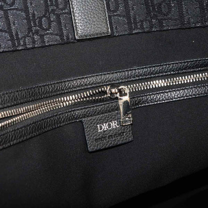 Dior Oblique Ku Voyage 2-Way Tote Shoulder Bag Canvas — view 9