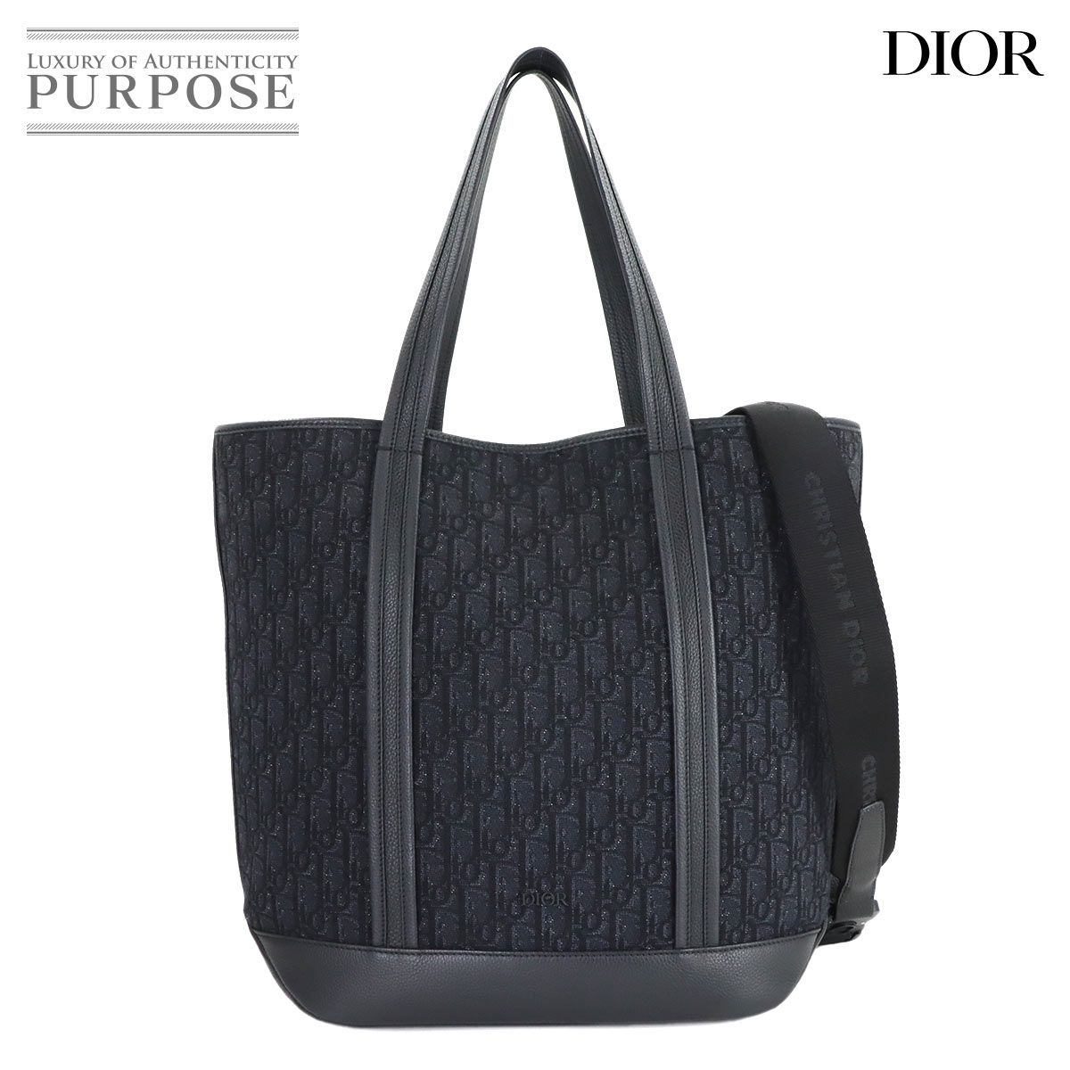 Dior Oblique Ku Voyage 2-Way Tote Shoulder Bag Canvas