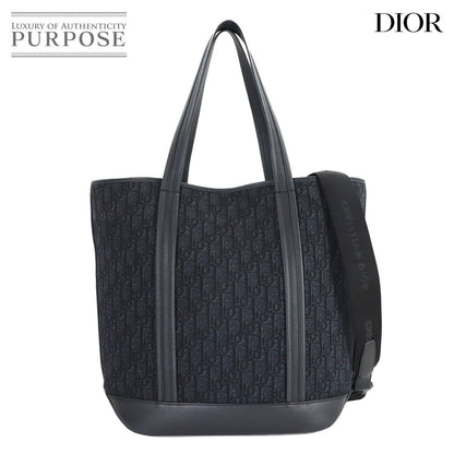 Dior Oblique Ku Voyage 2-Way Tote Shoulder Bag Canvas