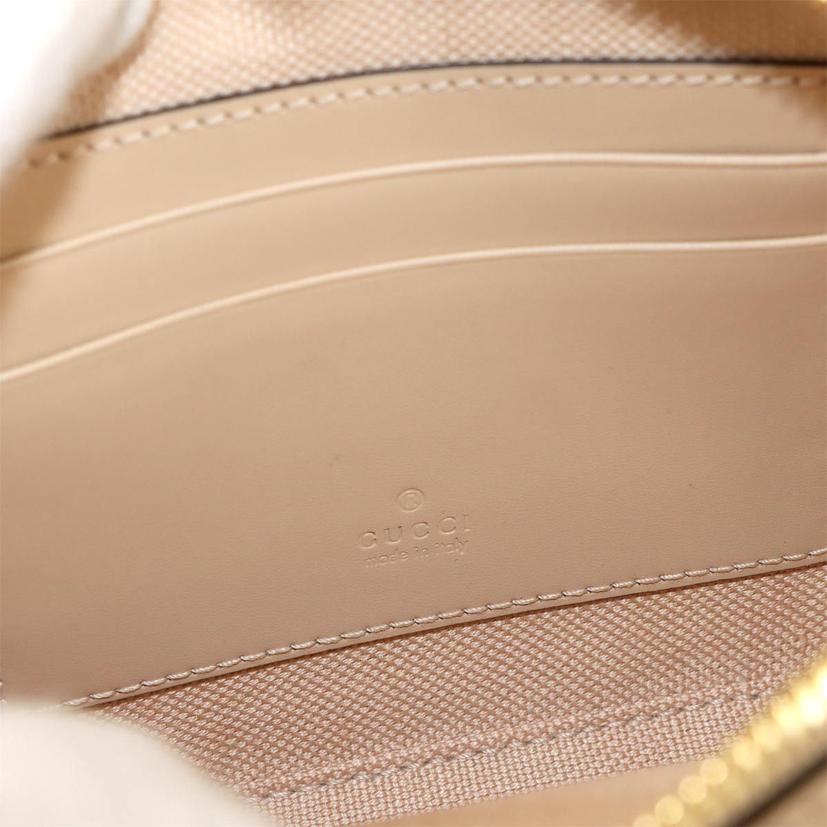 Gucci Jumbo GG Super Mini Chain Shoulder Bag Leather Beige — view 8