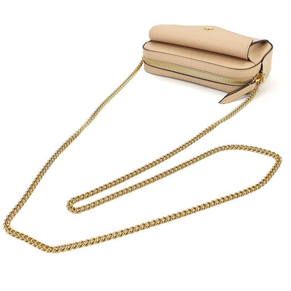Gucci Jumbo GG Super Mini Chain Shoulder Bag Leather Beige — view 6