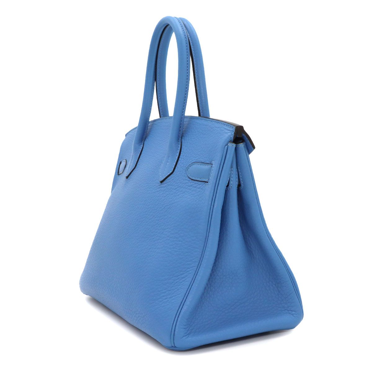 Hermes Birkin 30 Taurillon Clemence Blue Paradise Hand Bag Gold — view 3