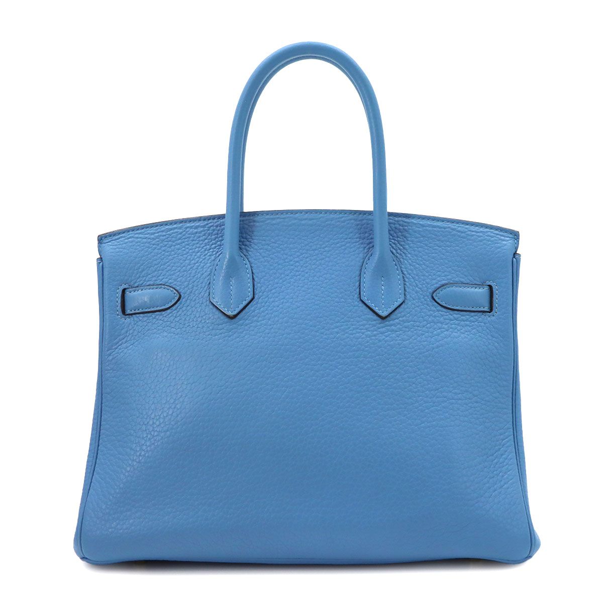 Hermes Birkin 30 Taurillon Clemence Blue Paradise Hand Bag Gold — view 2
