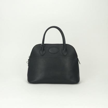 Hermes Bolide 31 Tote Shoulder Bag Epsom Noir Nori Black Silver 2-Way Veau
