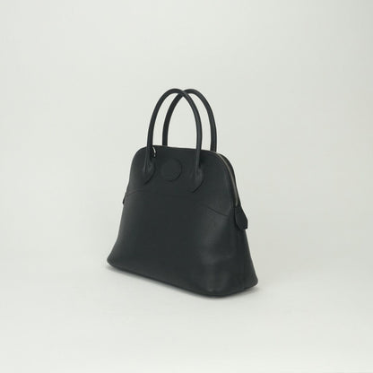 Hermes Bolide 31 Tote Shoulder Bag Epsom Noir Nori Black Silver 2-Way Veau — view 2