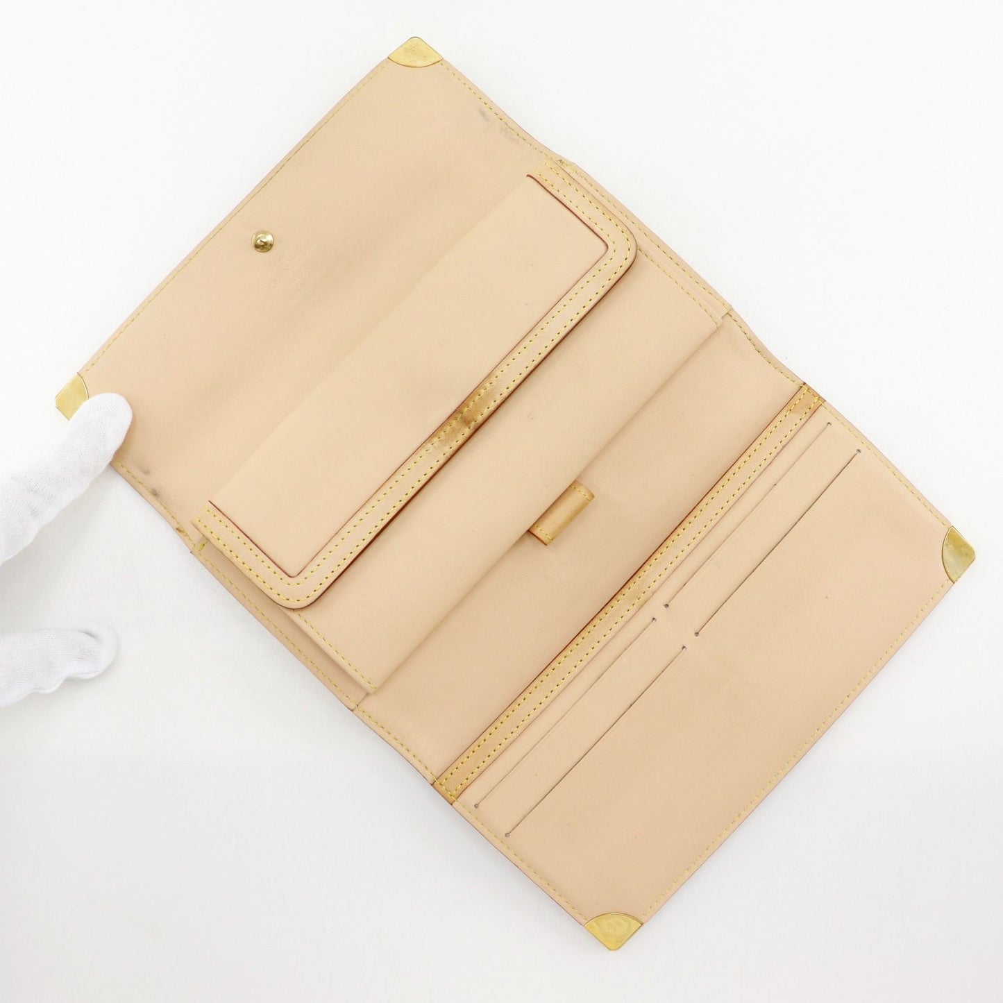 Louis Vuitton Porte Tresor International Trifold Monogram Multicolor Blanc — view 5