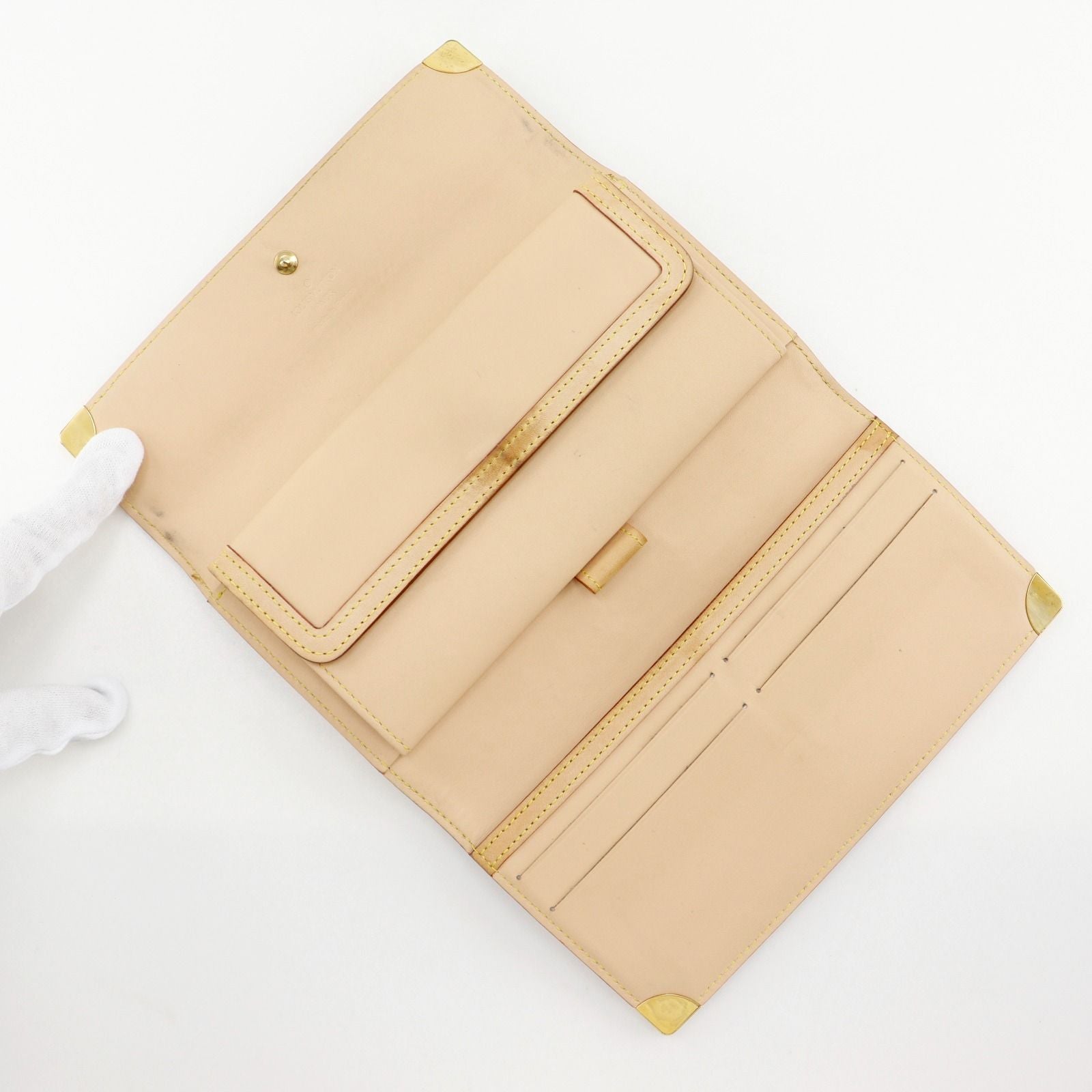 Louis Vuitton Porte Tresor International Trifold Monogram Multicolor Blanc — view 5