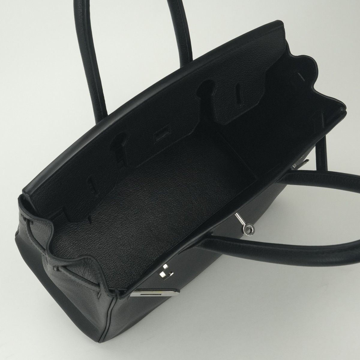 Hermes Birkin 30 Tote Sully Eger Noir Black Silver — view 9