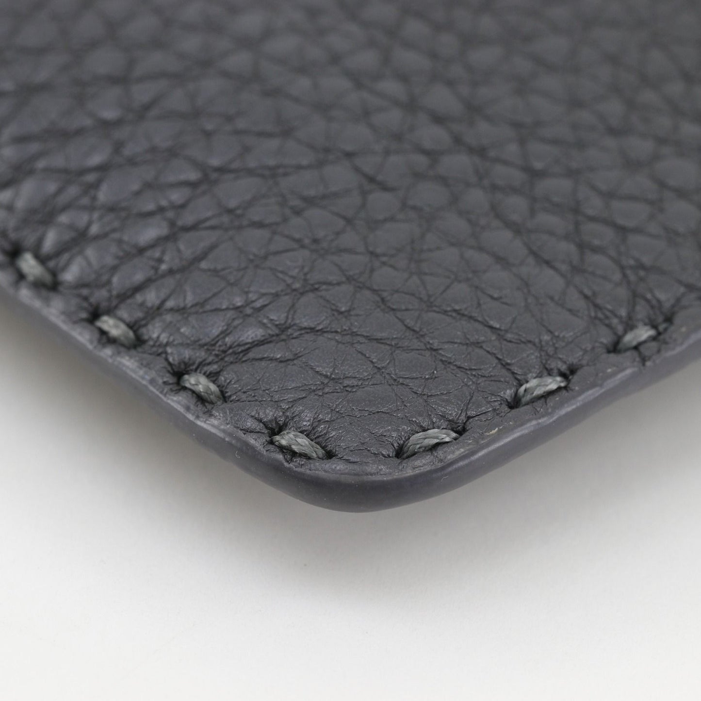Fendi Selleria Leather Gray Coin Case — view 4
