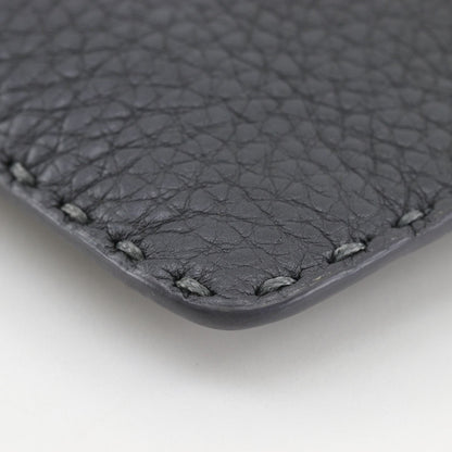 Fendi Selleria Leather Gray Coin Case — view 4