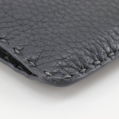 Fendi Selleria Leather Gray Coin Case — view 5