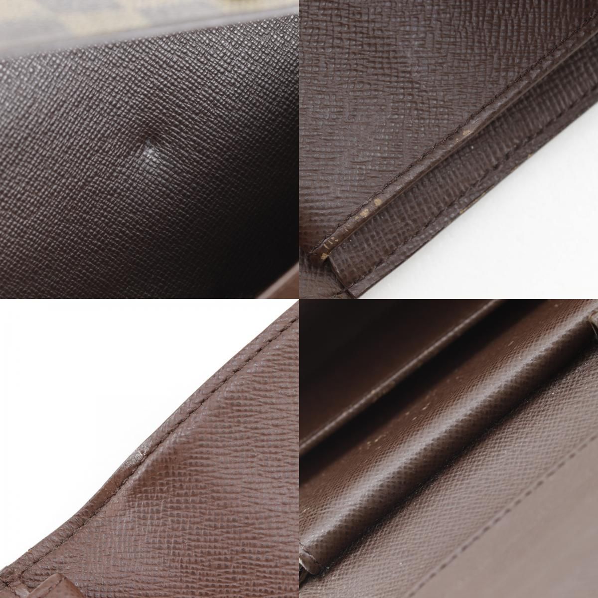 Louis Vuitton Porte Tresor International Trifold Damier Canvas Brown Wallet — view 8