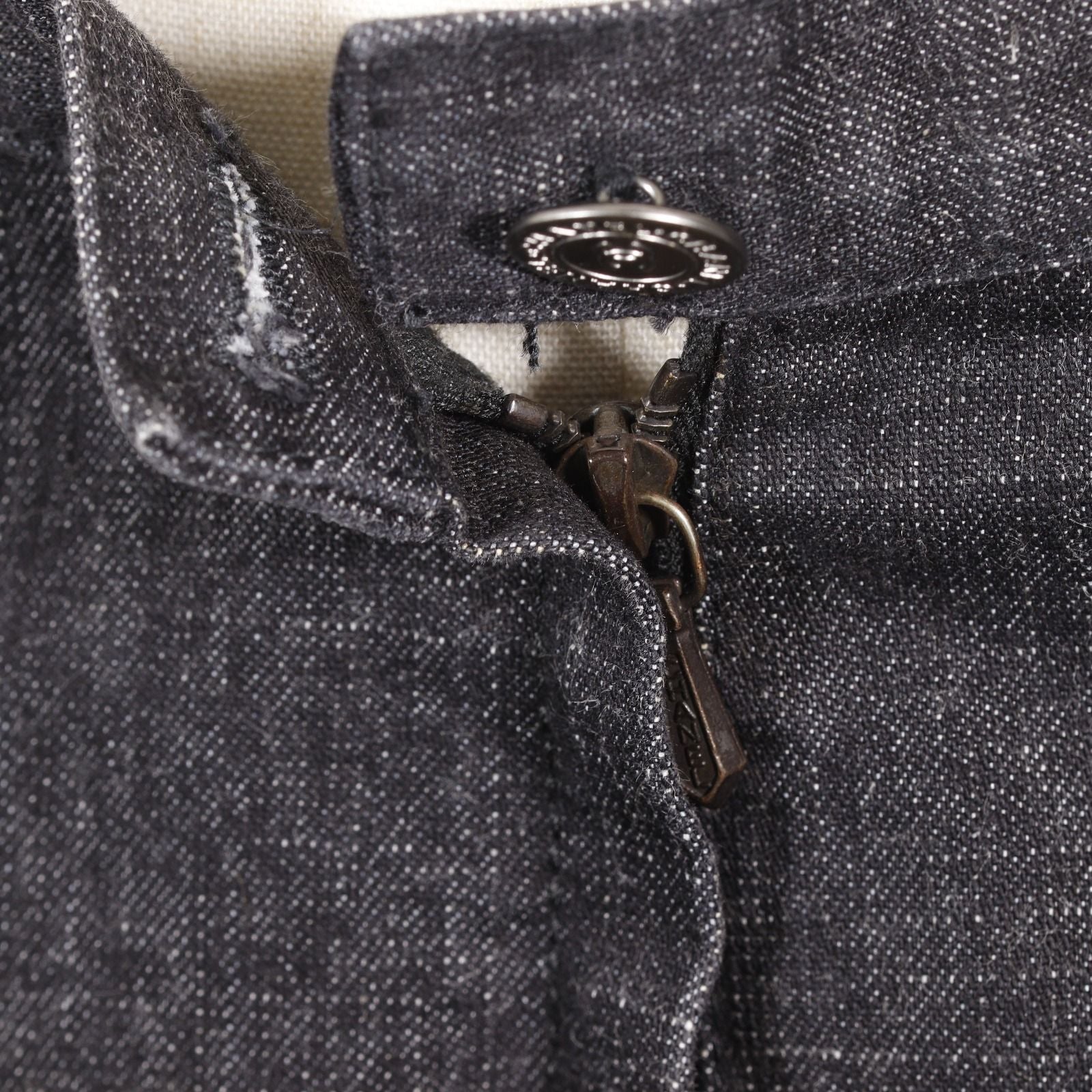 Chanel Knit Replacement Denim Wool Black Skirt — view 8