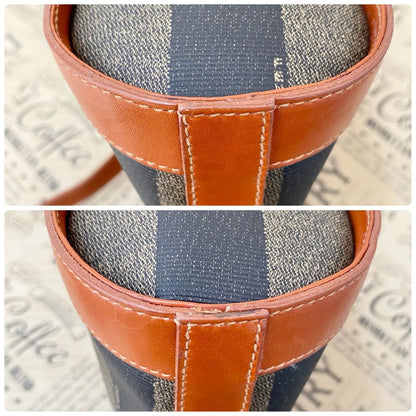Fendi Shoulder Bag Pecan Pattern Stripe Crossbody Travel — view 6