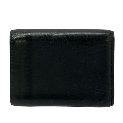 Bottega Veneta Trifold Wallet Intrecciato Black Leather — view 2