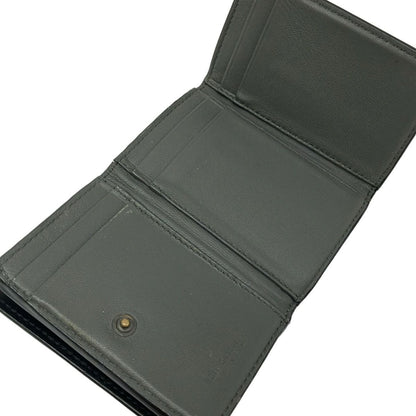 Bottega Veneta Trifold Wallet Intrecciato Black Leather — view 3