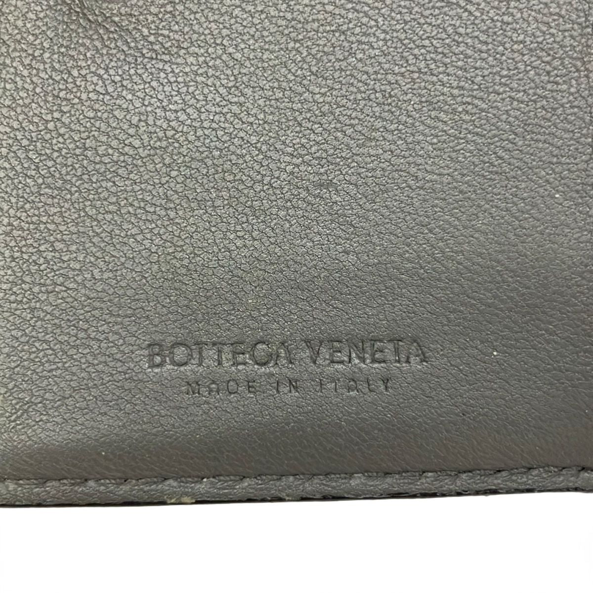 Bottega Veneta Trifold Wallet Intrecciato Black Leather — view 5