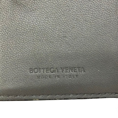 Bottega Veneta Trifold Wallet Intrecciato Black Leather — view 5