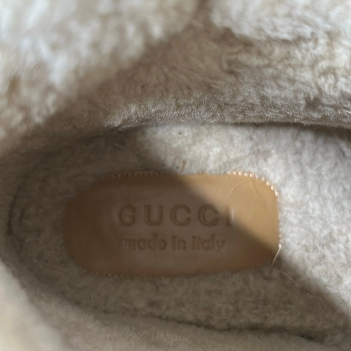 Gucci Short Boots 6 Black Green Gray Boa Leather — view 5