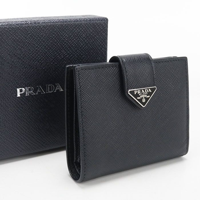 Prada Tab Wallet Saffiano Bifold Calf