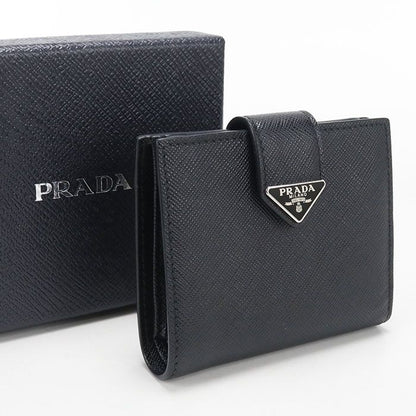 Prada Tab Wallet Saffiano Bifold Calf