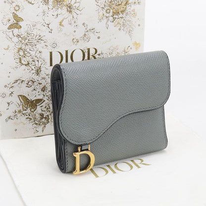 Dior Lotus Wallet Saddle Trifold Calf