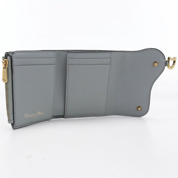 Dior Lotus Wallet Saddle Trifold Calf — view 3