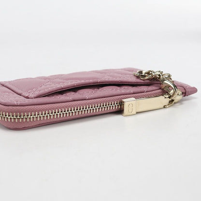 Dior Cosmos Zip Card Holder Lady Dior Coin Case Lambskin — view 5