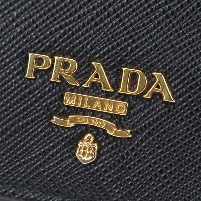 Prada Card Case Saffiano Leather Business Holder Calf — view 6