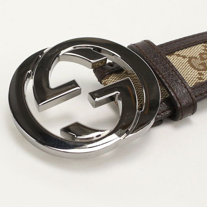 Gucci Interlocking Belt GG Canvas Leather — view 2
