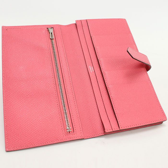 Hermes Bearn Souffle Wallet Bifold Epsom Rose Azalea — view 8