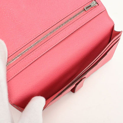 Hermes Bearn Souffle Wallet Bifold Epsom Rose Azalea — view 3