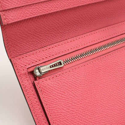 Hermes Bearn Souffle Wallet Bifold Epsom Rose Azalea — view 6