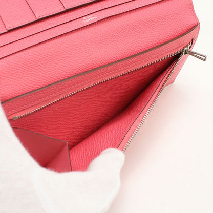 Hermes Bearn Souffle Wallet Bifold Epsom Rose Azalea — view 7