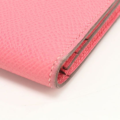 Hermes Bearn Souffle Wallet Bifold Epsom Rose Azalea — view 5