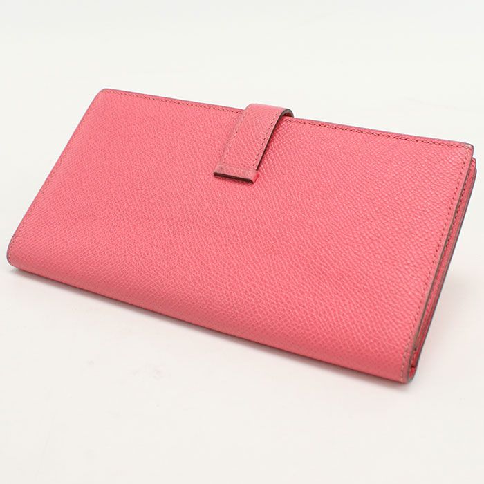 Hermes Bearn Souffle Wallet Bifold Epsom Rose Azalea — view 2