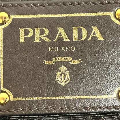 Prada Gathered Bag Tessuto Golf Handbag Nylon Leather — view 4